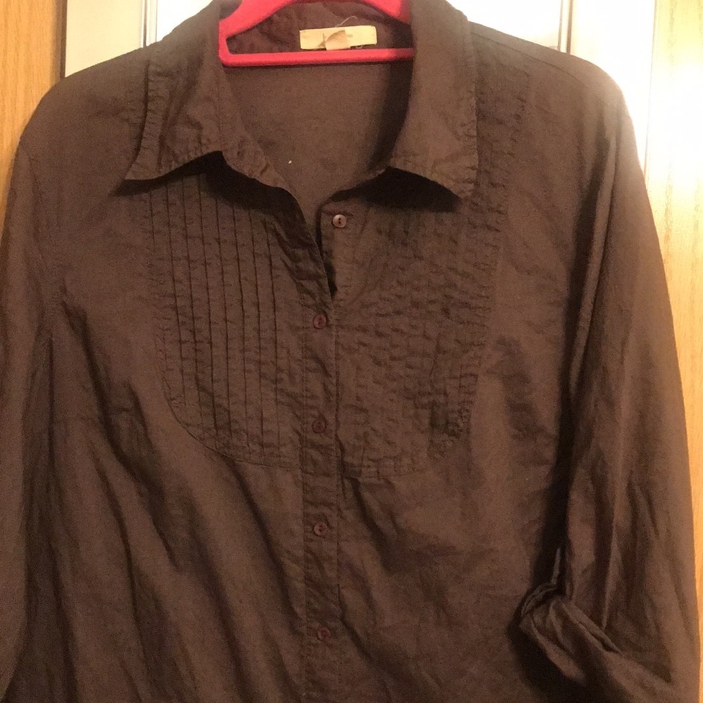 Brown blouse Brina & Em 18/20 W - Picture 2 of 6